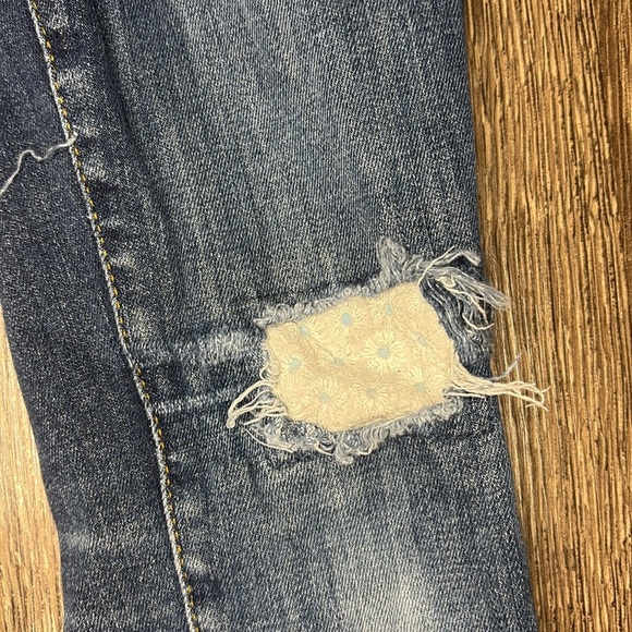 Girls Cat & Jack button fly distressed skinny jeans size 12 - Picture 3 of 6